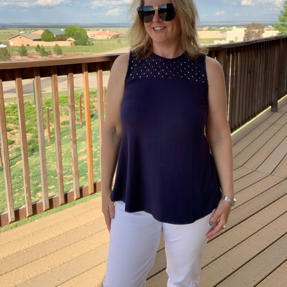 Essential Tank Eyelet Navy